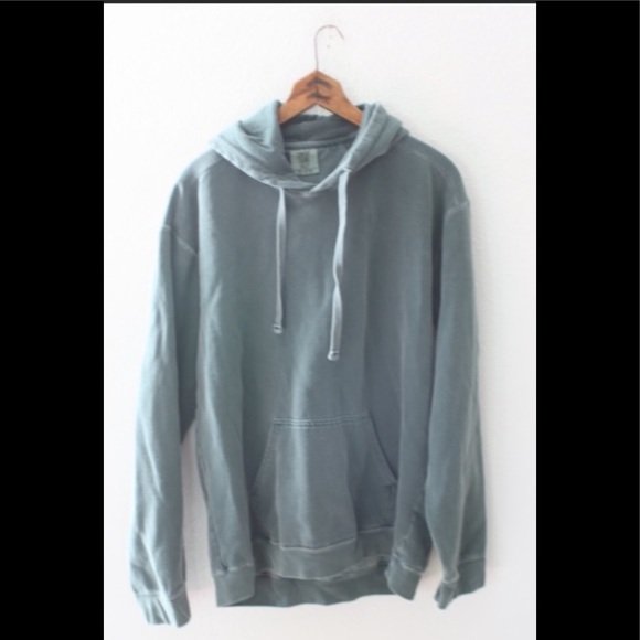 Vintage oversized green washed hoodie sweatshirt - Picture 1 of 4